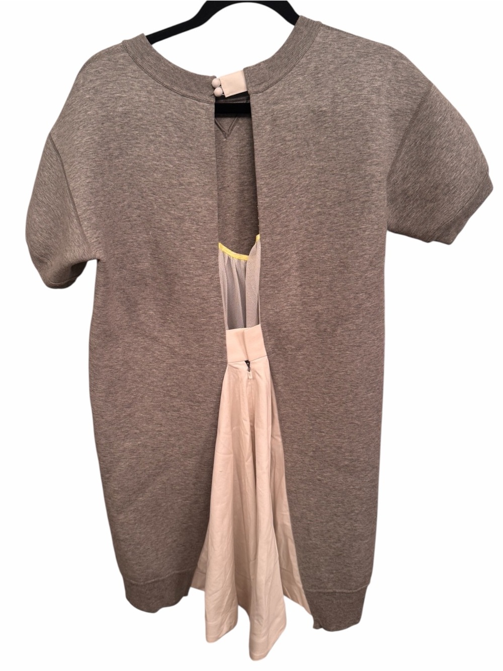 NikeLab Sacai Tech Fleece Sweatshirt Tennis Wedding Dress Bustle Sz M - Picture 3 of 5